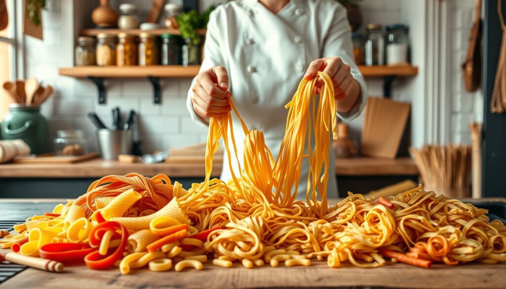 gotowanie różnych rodzajów makaronu