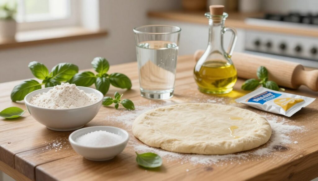 składniki do ciasta na pizzę