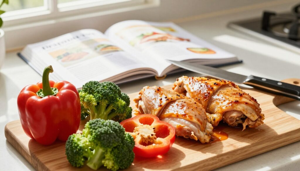 przygotowanie kurczaka warzywa