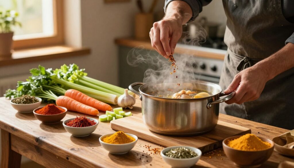 kreatywne podejście do przyprawiania rosołu