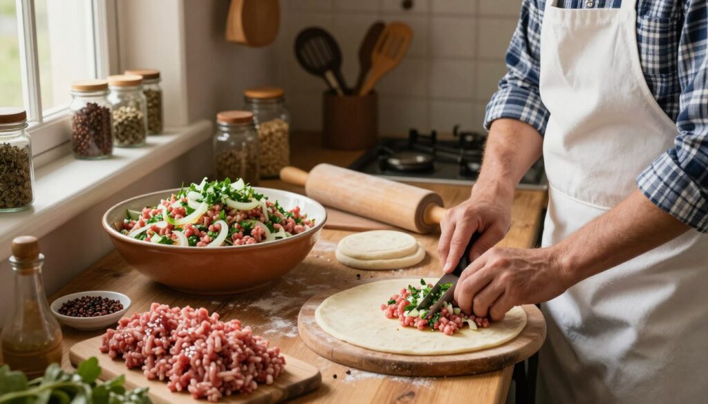 przygotowanie farszu mięsnego przygotowanie farszu mięsnego